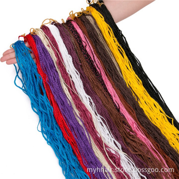 Small Long Inch Low Temperature Colorful Pure Color rope Wholesale Straight Braid Hair extensions zizi Crochet Hair